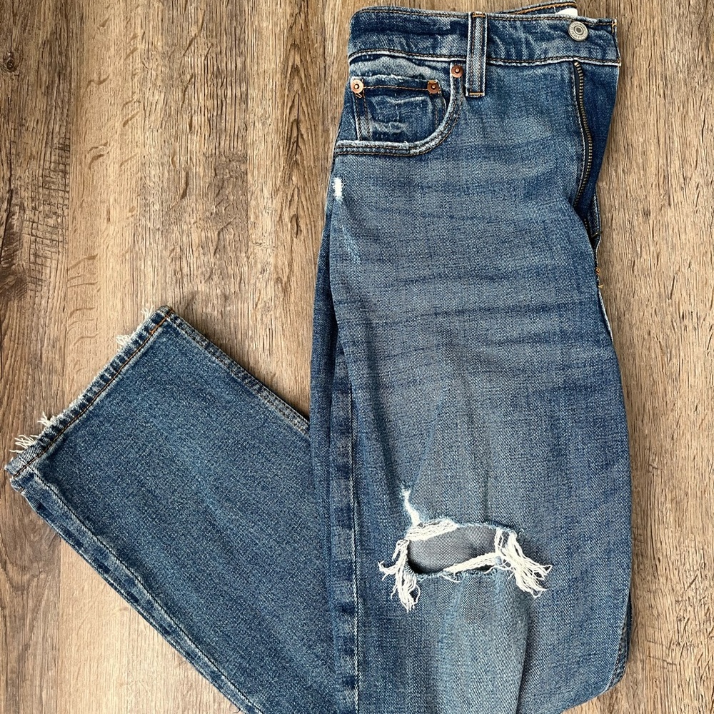 Abercrombie Ankle Straight Ultra High Rise Jean